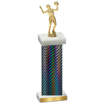 Single Black Carbon Fiber Volleyball Trophy