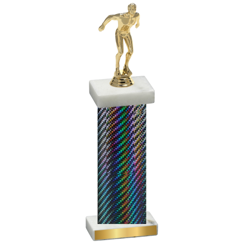 Single Black Carbon Fiber Swimming Trophy