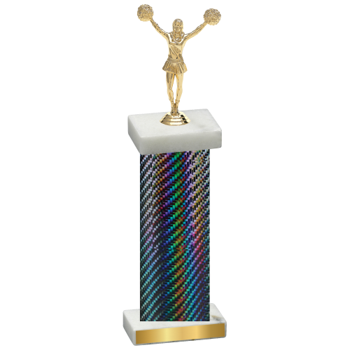 Single Black Carbon Fiber Cheerleading Trophy