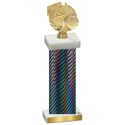 Single Black Carbon Fiber Basketball Trophy