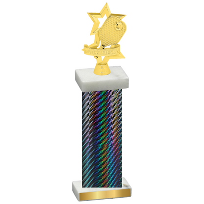 Single Black Carbon Fiber Pickleball Trophy