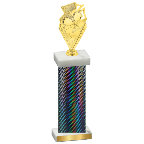 Single Black Carbon Fiber Pickleball Trophy