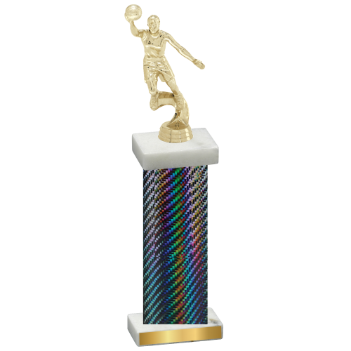 Single Black Carbon Fiber Basketball Trophy