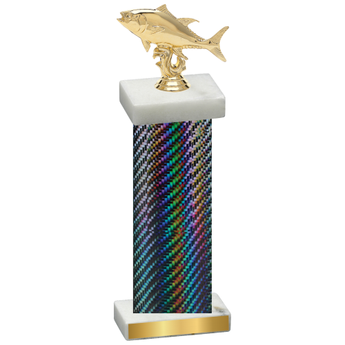 Single Black Carbon Fiber Fishing Trophy