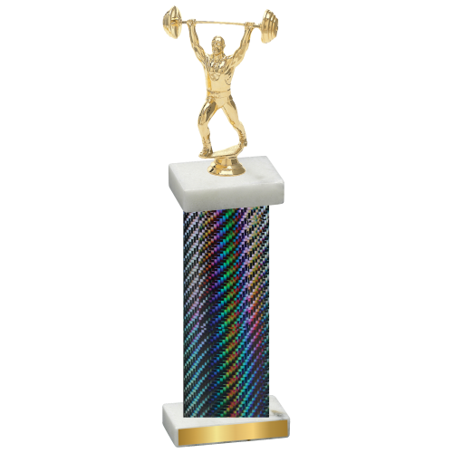 Single Black Carbon Fiber Weights Trophy