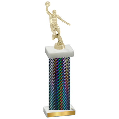 Single Black Carbon Fiber Basketball Trophy