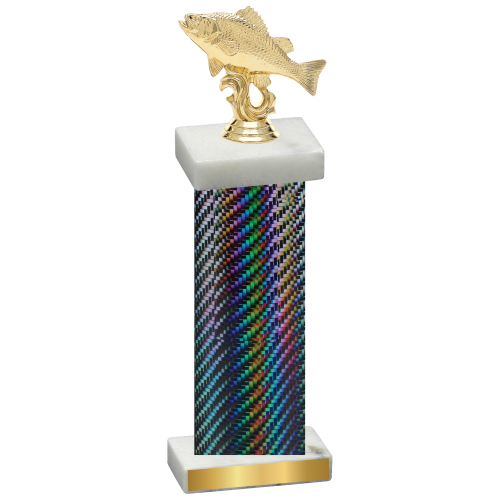 Single Black Carbon Fiber Fishing Trophy