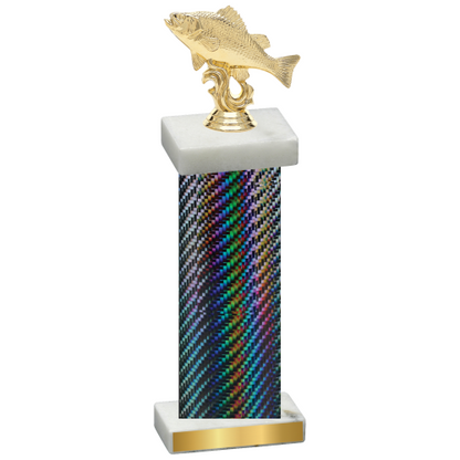 Single Black Carbon Fiber Fishing Trophy