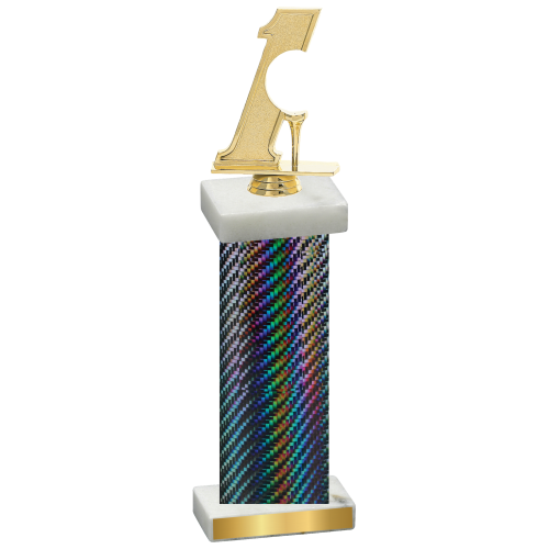 Single Black Carbon Fiber Golf Trophy