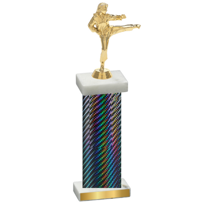 Single Black Carbon Fiber Karate Trophy