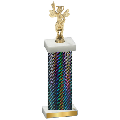 Single Black Carbon Fiber Academics Trophy