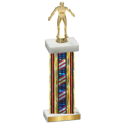 Single Flag USA Wrestling Trophy