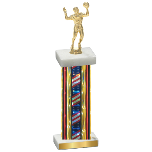 Single Flag USA Volleyball Trophy