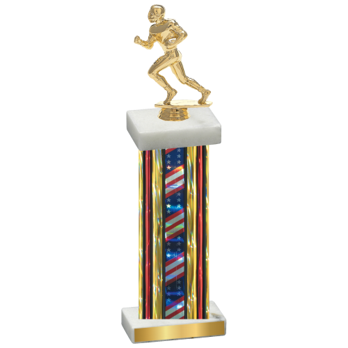 Single Flag USA Football Trophy