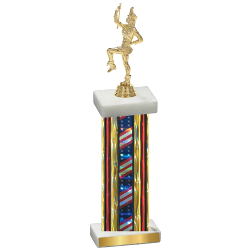 Single Flag USA Majorette Trophy