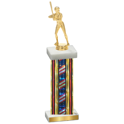 Single Flag USA Softball Trophy