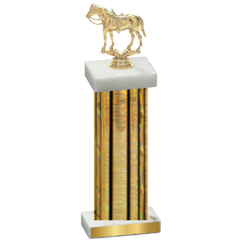 Single Gold Glacier Horses Trophy