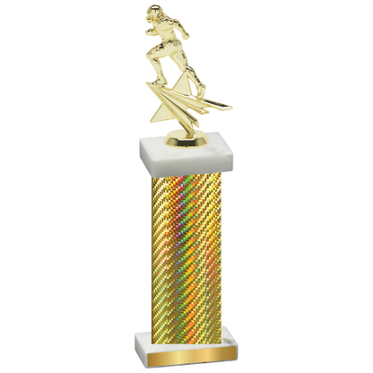 Single Gold Carbon Fiber Football Trophy