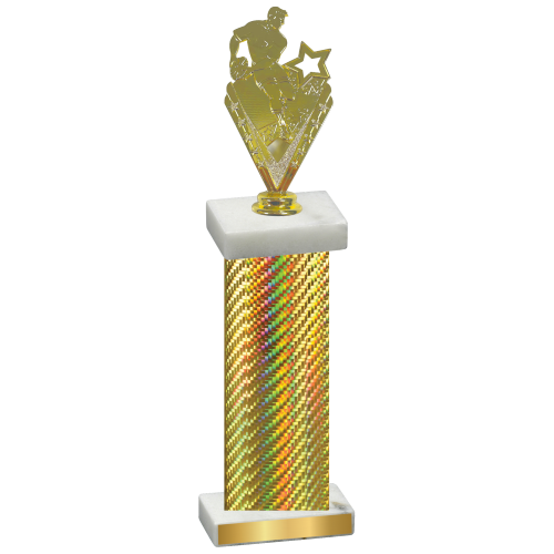 Single Gold Carbon Fiber Rugby Trophy