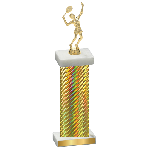 Single Gold Carbon Fiber Tennis Trophy