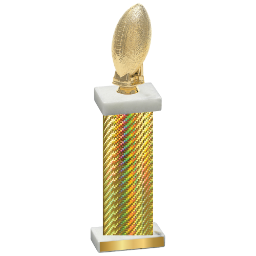 Single Gold Carbon Fiber Football Trophy