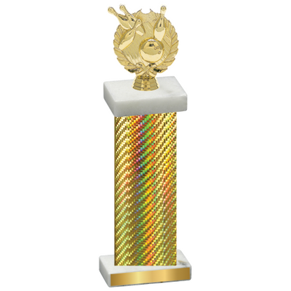 Single Gold Carbon Fiber Bowling Trophy