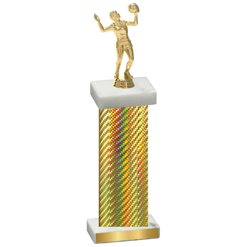 Single Gold Carbon Fiber Volleyball Trophy