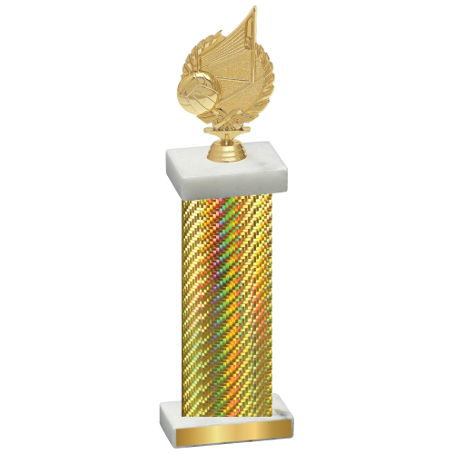 Single Gold Carbon Fiber Volleyball Trophy