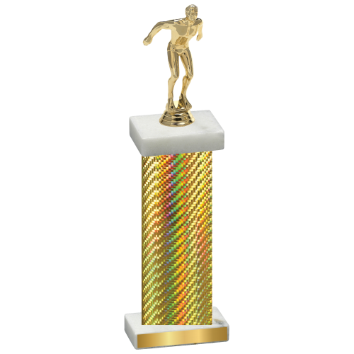 Single Gold Carbon Fiber Swimming Trophy