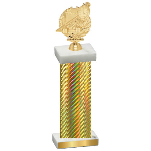 Single Gold Carbon Fiber Swimming Trophy