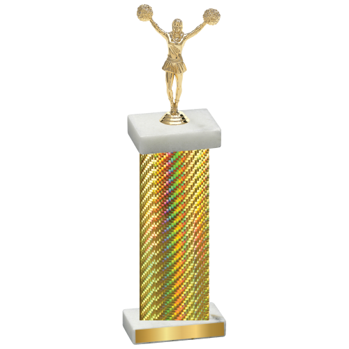 Single Gold Carbon Fiber Cheerleading Trophy