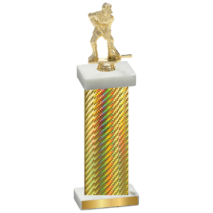 Single Gold Carbon Fiber Hockey Trophy