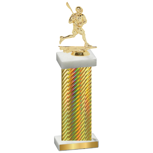 Single Gold Carbon Fiber Lacrosse Trophy