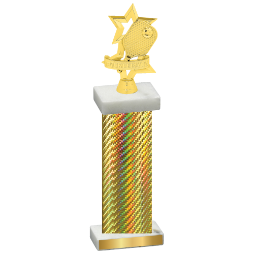 Single Gold Carbon Fiber Pickleball Trophy