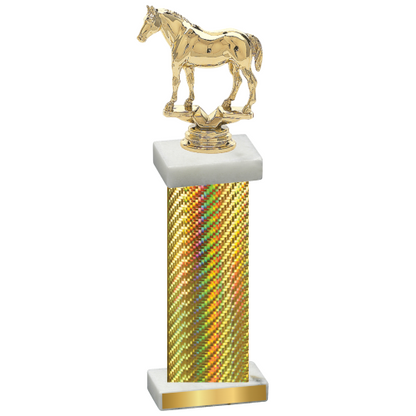 Single Gold Carbon Fiber Horses Trophy