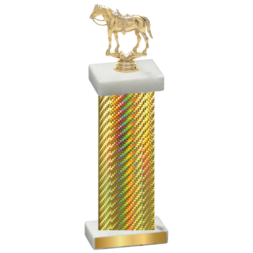 Single Gold Carbon Fiber Horses Trophy