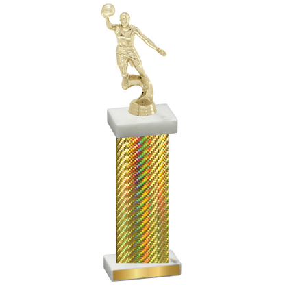 Single Gold Carbon Fiber Basketball Trophy