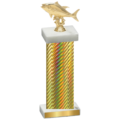 Single Gold Carbon Fiber Fishing Trophy