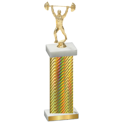 Single Gold Carbon Fiber Weights Trophy