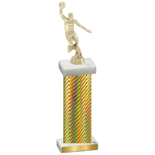 Single Gold Carbon Fiber Basketball Trophy