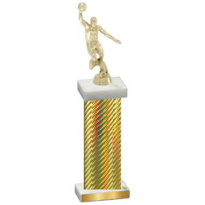 Single Gold Carbon Fiber Basketball Trophy