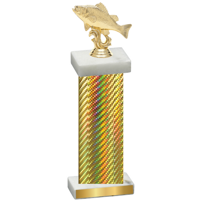 Single Gold Carbon Fiber Fishing Trophy