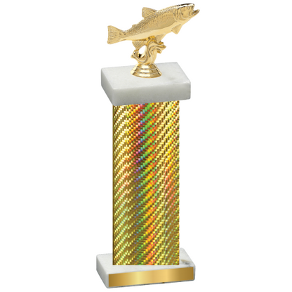 Single Gold Carbon Fiber Fishing Trophy