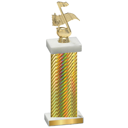 Single Gold Carbon Fiber Music Trophy