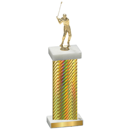 Single Gold Carbon Fiber Golf Trophy