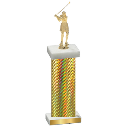 Single Gold Carbon Fiber Golf Trophy