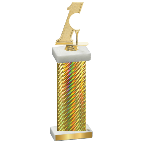 Single Gold Carbon Fiber Golf Trophy