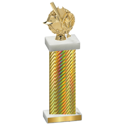 Single Gold Carbon Fiber Baseball Trophy