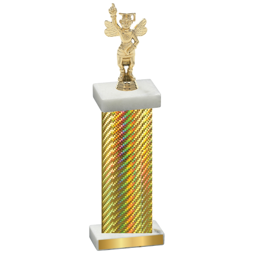 Single Gold Carbon Fiber Academics Trophy