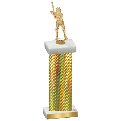 Single Gold Carbon Fiber Baseball Trophy